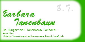 barbara tanenbaum business card